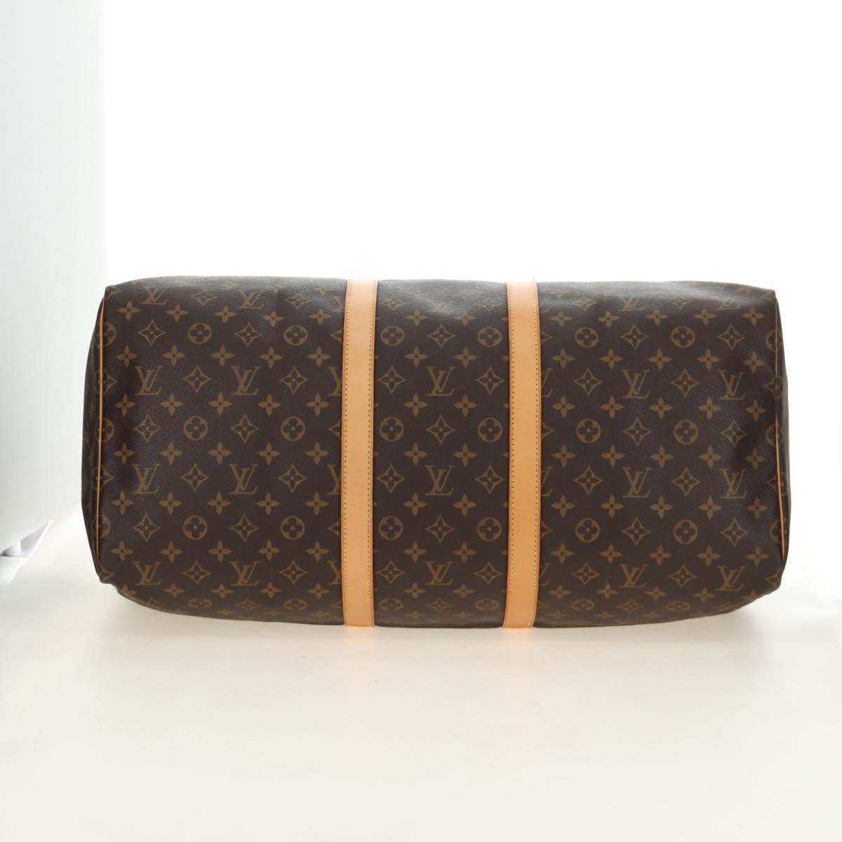 LOUIS VUITTON Monogram Keepall 55 Boston Bag M41424 LV Auth 190169SAV