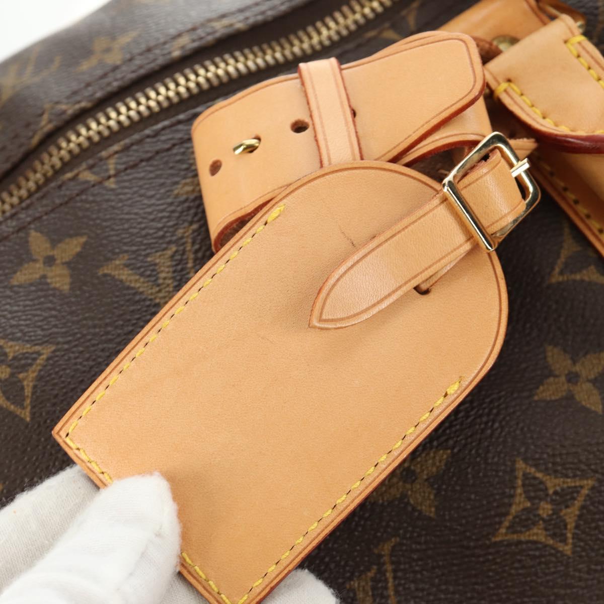 LOUIS VUITTON Monogram Keepall 55 Boston Bag M41424 LV Auth 190169SAV