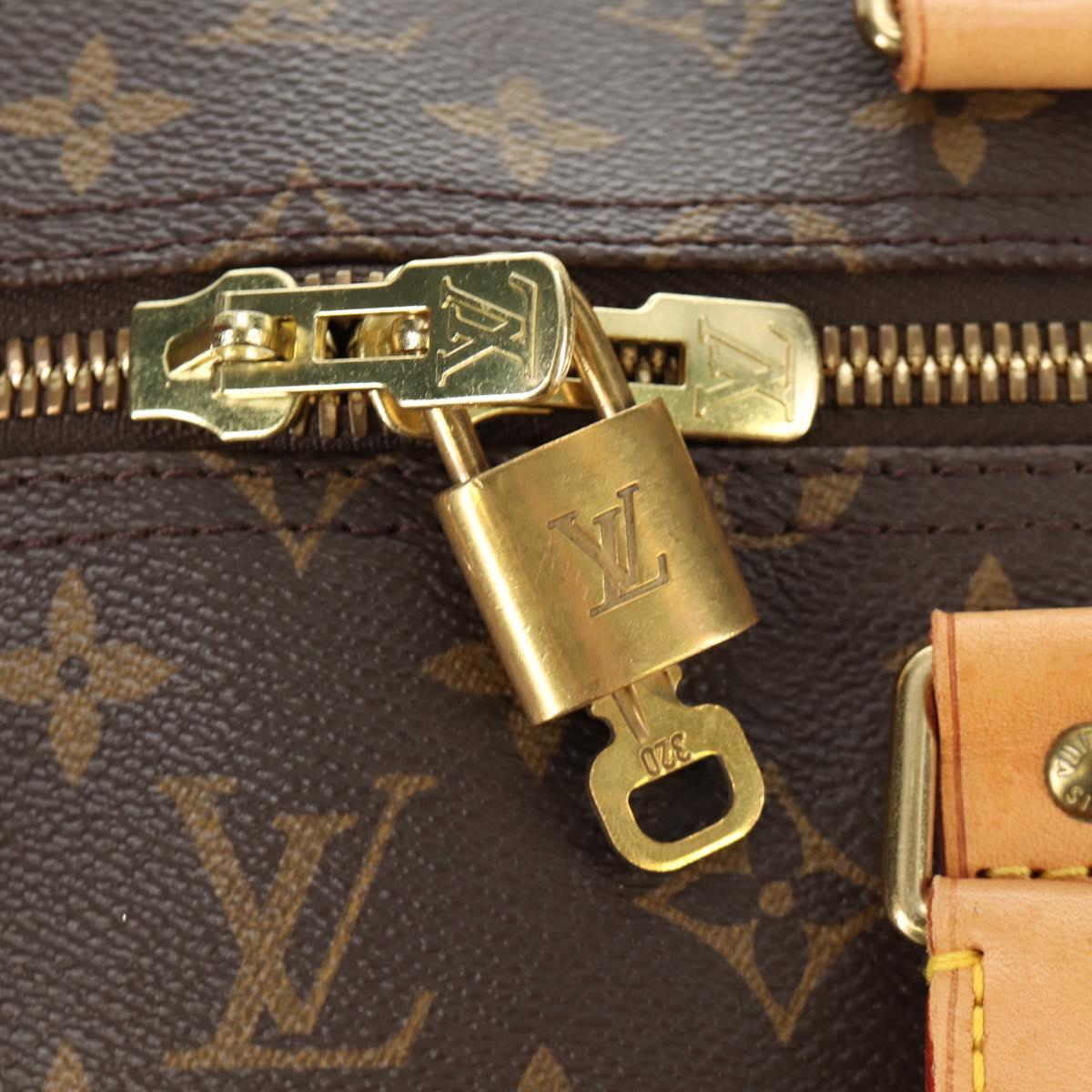 LOUIS VUITTON Monogram Keepall 55 Boston Bag M41424 LV Auth 190169SAV