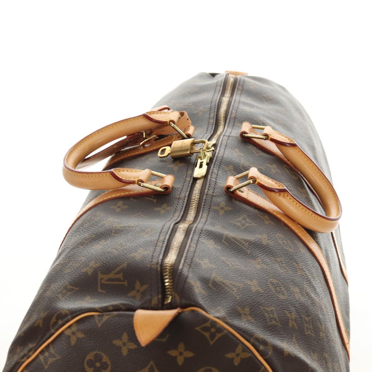 LOUIS VUITTON Monogram Keepall 55 Boston Bag M41424 LV Auth 190169SAV