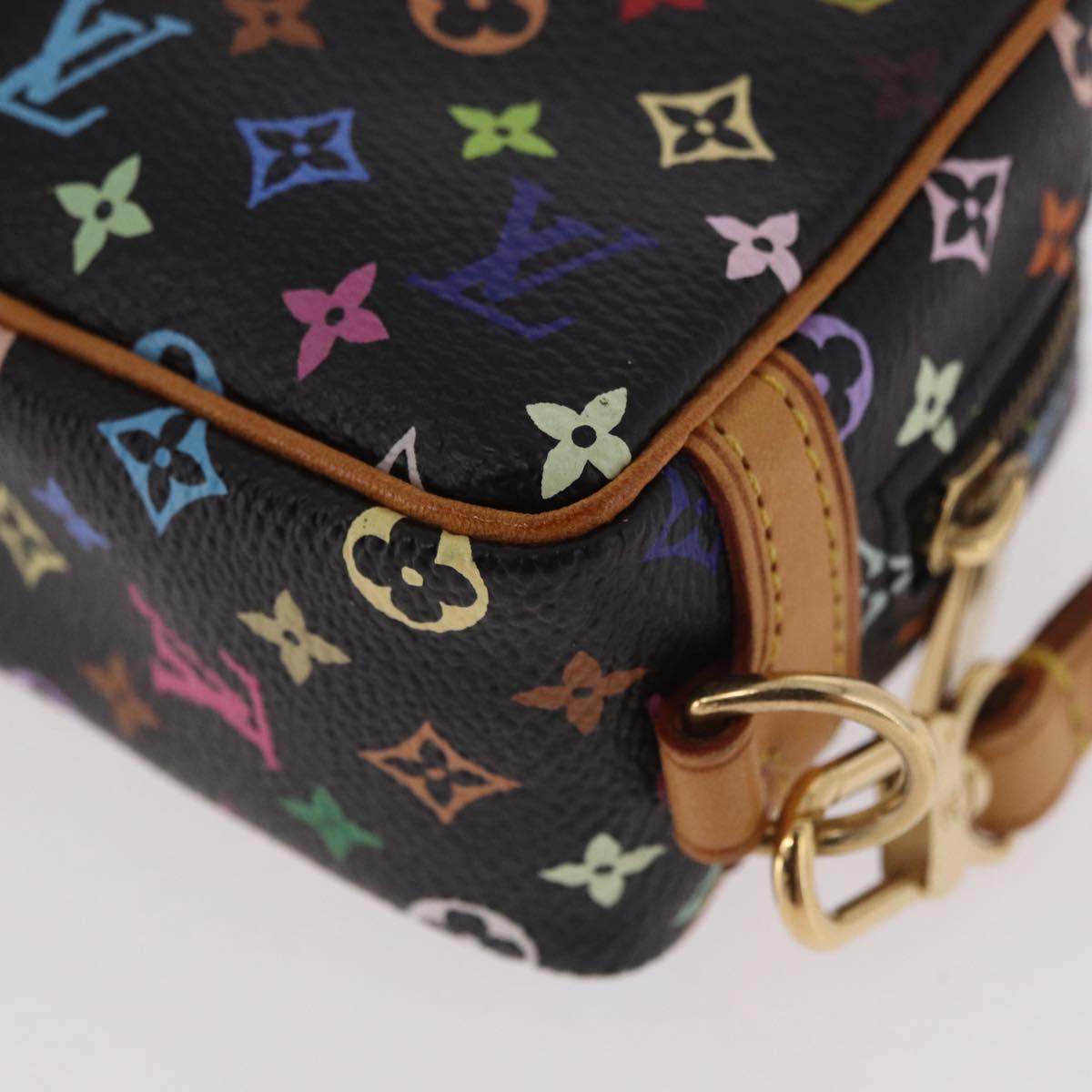 LOUIS VUITTON Monogram Multicolor Trousse Wapity Pouch Black M58034 Auth 190171M