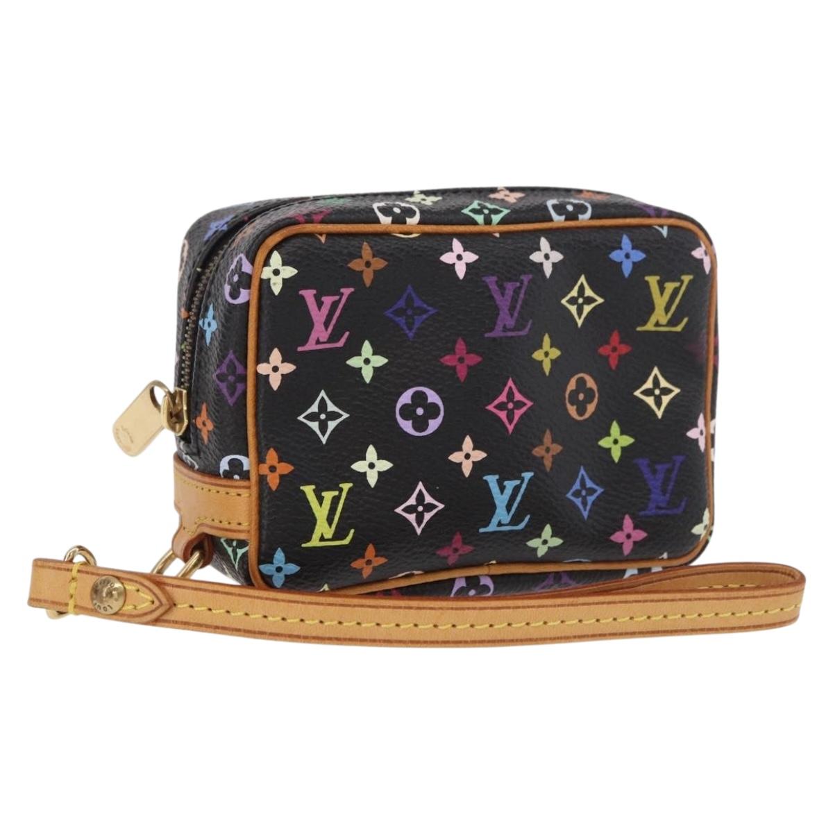 LOUIS VUITTON Monogram Multicolor Trousse Wapity Pouch Black M58034 Auth 190171M