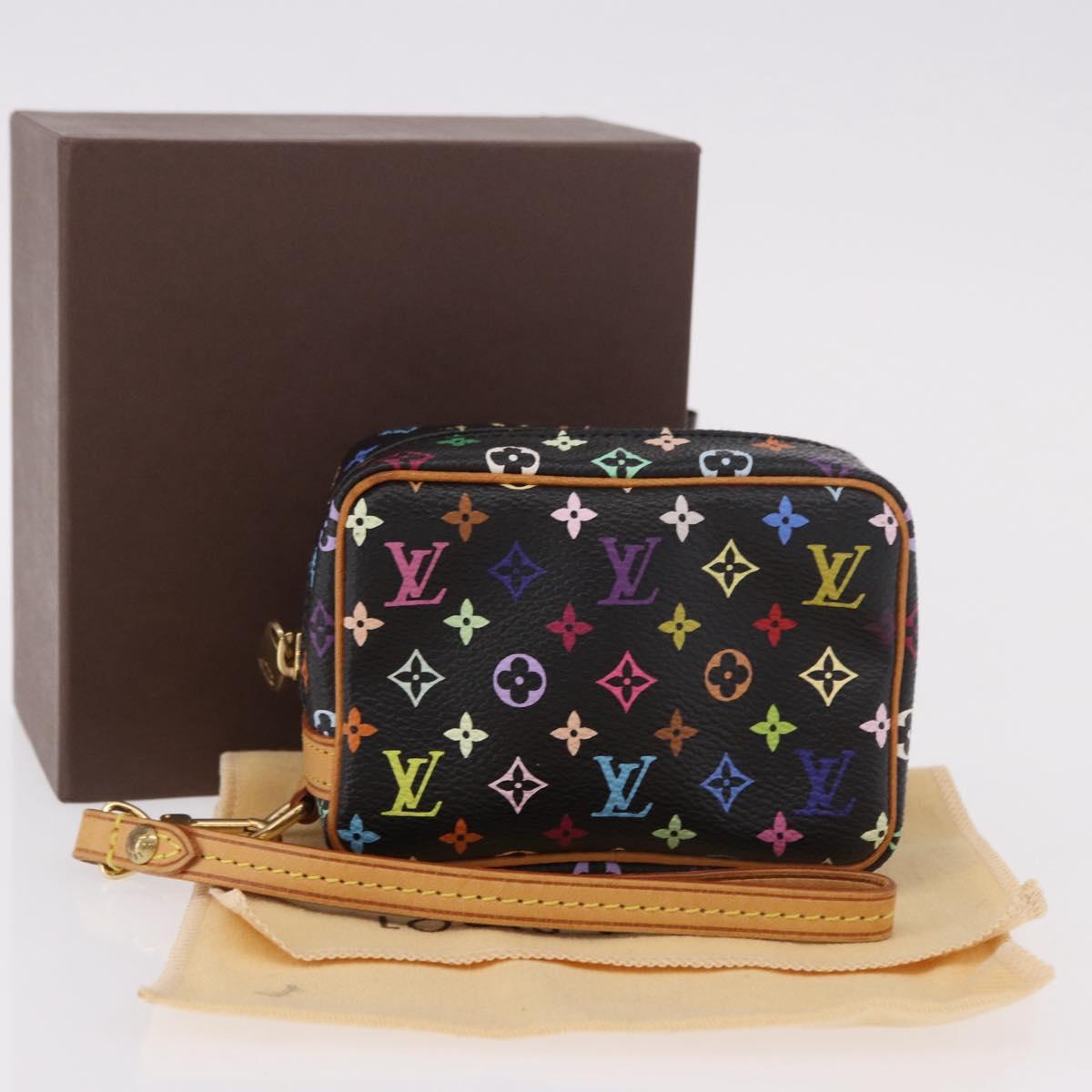 LOUIS VUITTON Monogram Multicolor Trousse Wapity Pouch Black M58034 Auth 190171M