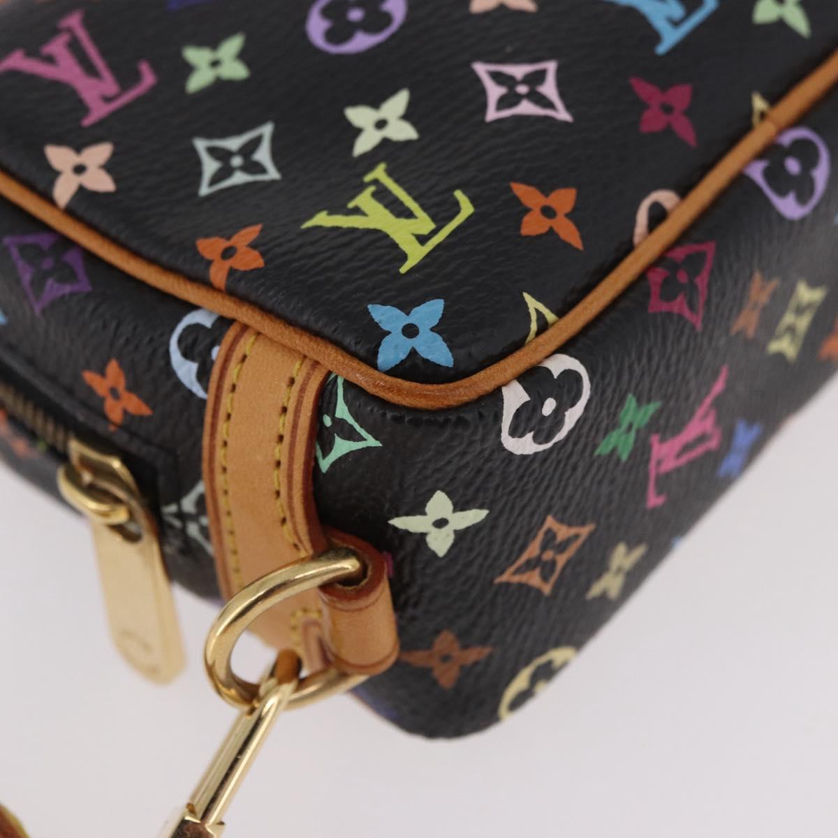LOUIS VUITTON Monogram Multicolor Trousse Wapity Pouch Black M58034 Auth 190171M