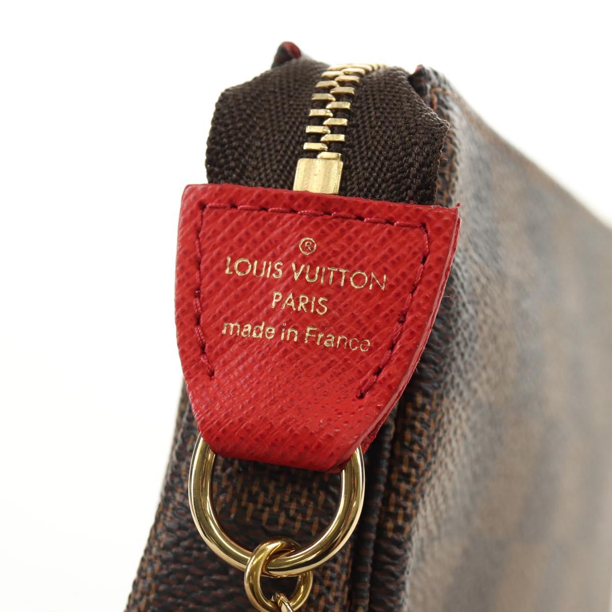 LOUIS VUITTON Damier Ebene Vivienne Mini Pochette Accessoires Auth 190175M