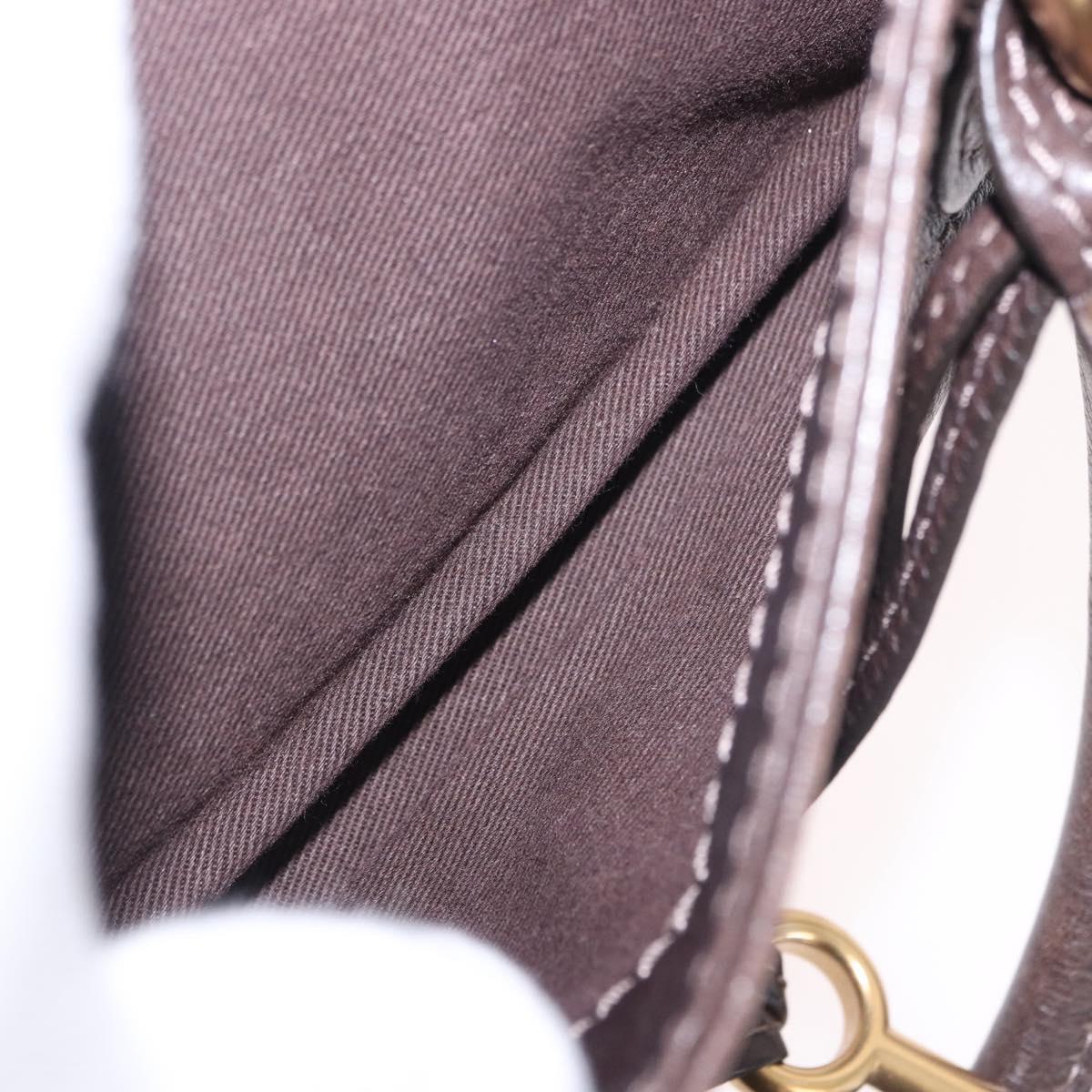 Chloe Paddington Hand Bag Leather Brown Gold Silver Auth 190182SAV