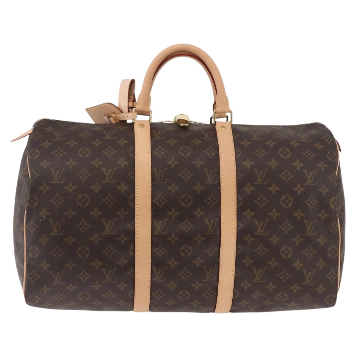 LOUIS VUITTON Monogram Keepall 50 Boston Bag M41426 LV Auth 190183SAV