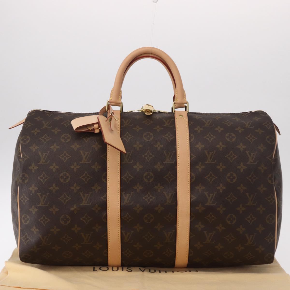LOUIS VUITTON Monogram Keepall 50 Boston Bag M41426 LV Auth 190183SAV