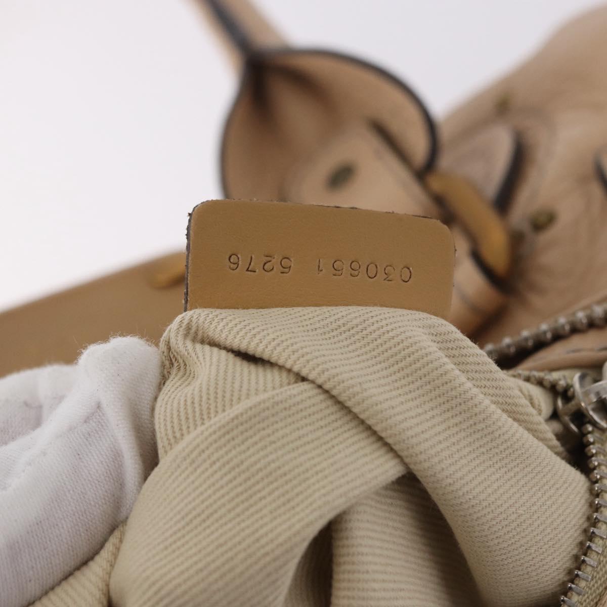 Chloe Paddington Hand Bag Leather Beige Gold Silver Auth 190186SAV