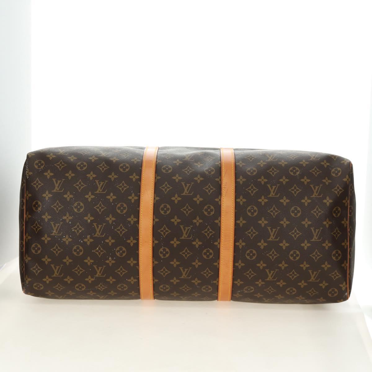 LOUIS VUITTON Monogram Keepall 60 Boston Bag M41422 LV Auth 190188V