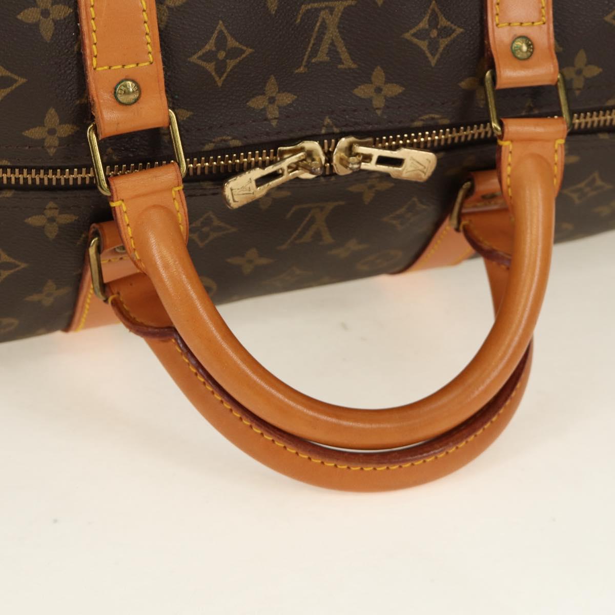LOUIS VUITTON Monogram Keepall 60 Boston Bag M41422 LV Auth 190188V