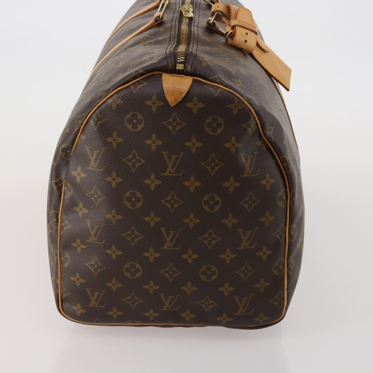 LOUIS VUITTON Monogram Keepall 55 Boston Bag M41424 LV Auth 190189