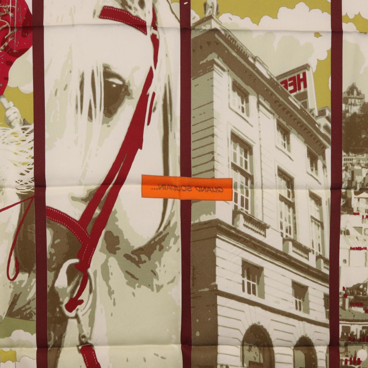 HERMES Carre 70 Scarf ""QUAND SOUDAIN"" Silk Red Auth 190192M