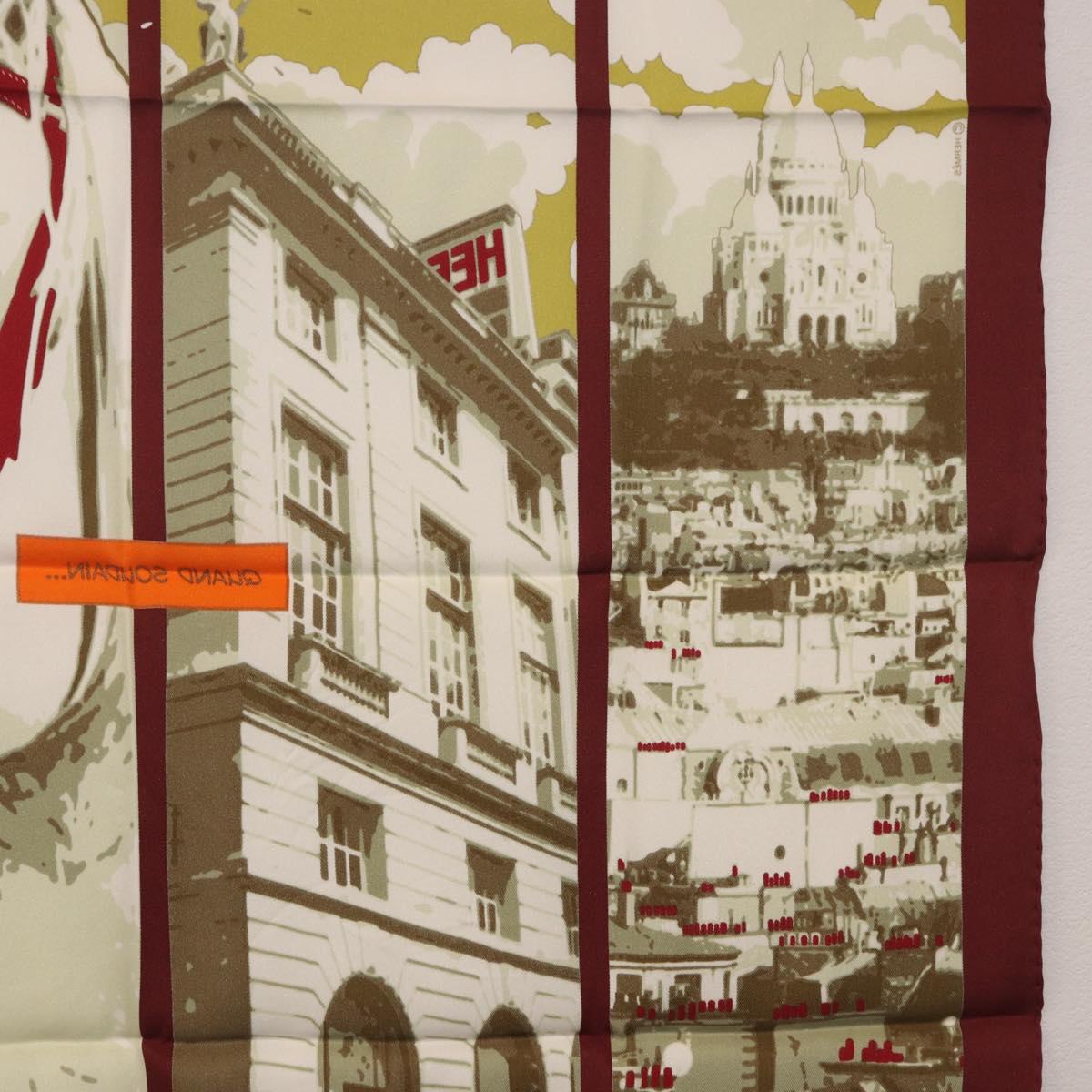 HERMES Carre 70 Scarf ""QUAND SOUDAIN"" Silk Red Auth 190192M