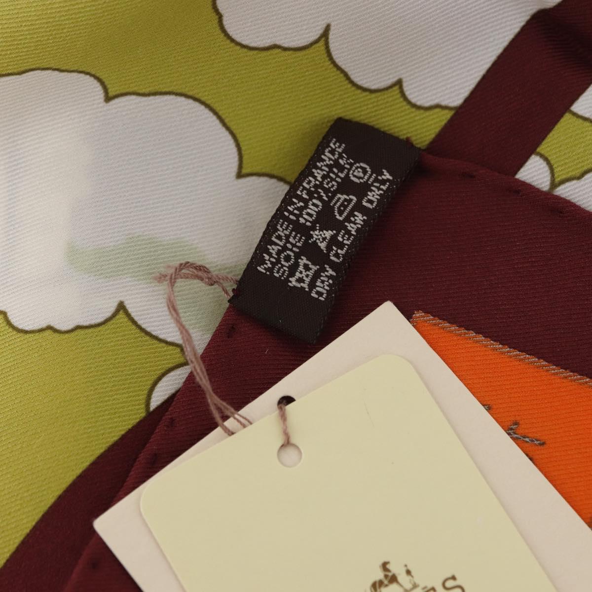 HERMES Carre 70 Scarf ""QUAND SOUDAIN"" Silk Red Auth 190192M