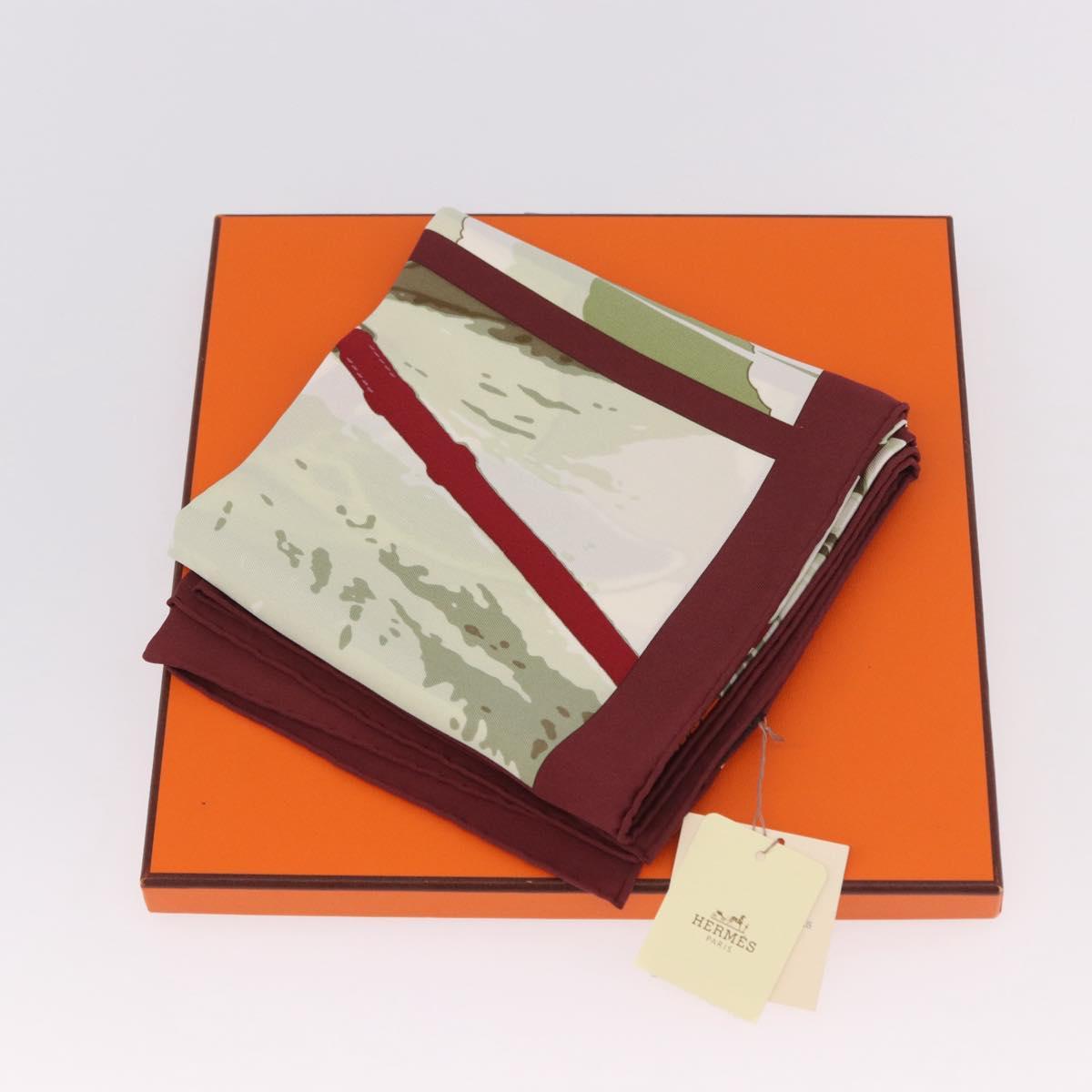 HERMES Carre 70 Scarf ""QUAND SOUDAIN"" Silk Red Auth 190192M
