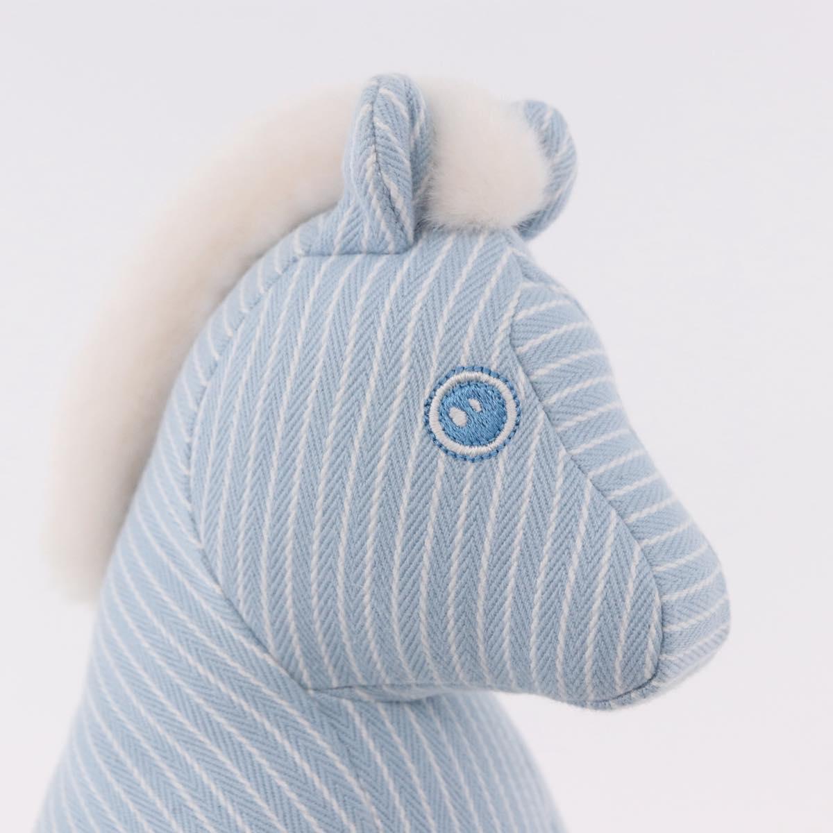HERMES Baby Elmy Stuffed Cotton Light Blue Auth 190193M