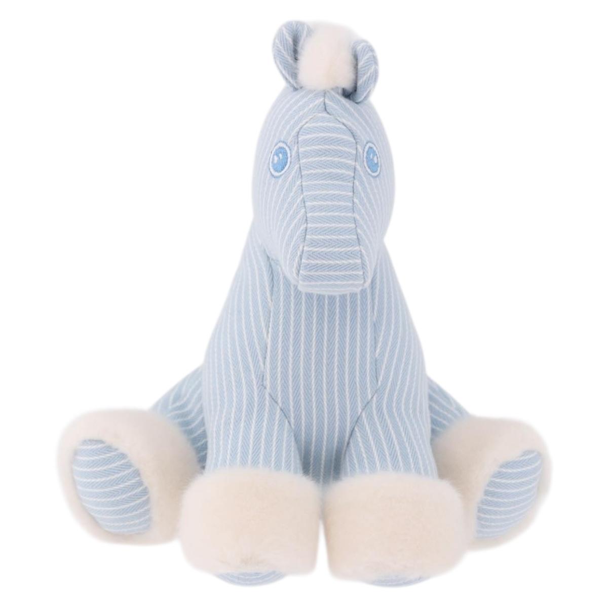 HERMES Baby Elmy Stuffed Cotton Light Blue Auth 190193M