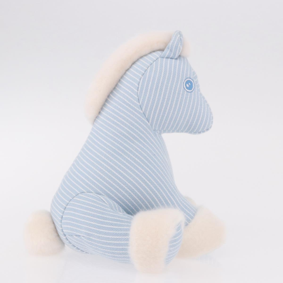 HERMES Baby Elmy Stuffed Cotton Light Blue Auth 190193M