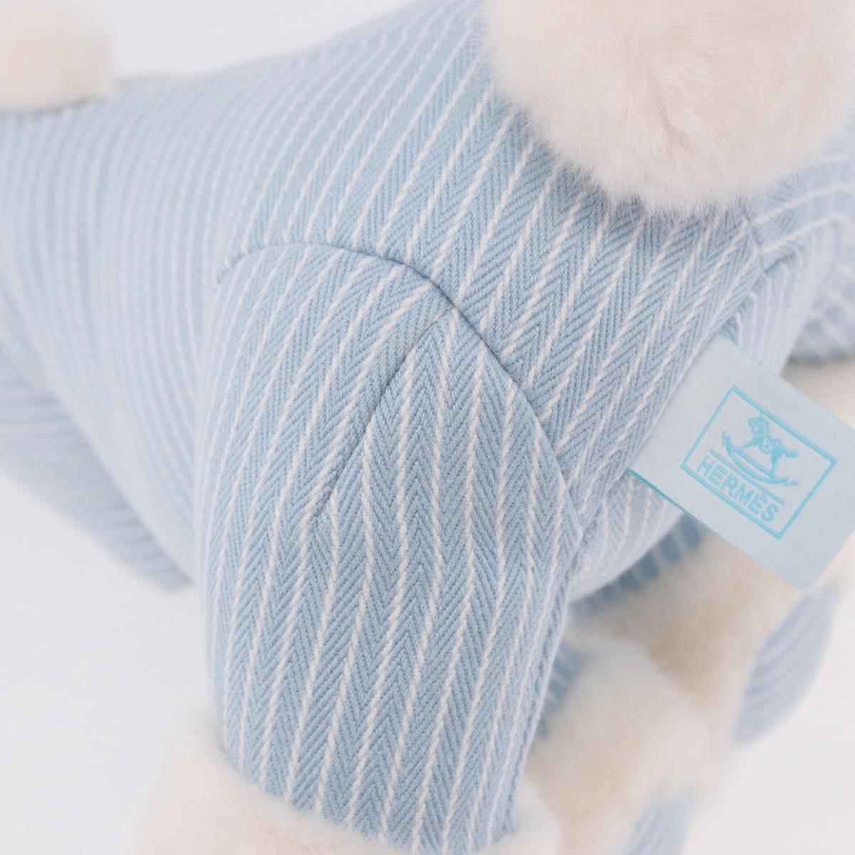 HERMES Baby Elmy Stuffed Cotton Light Blue Auth 190193M