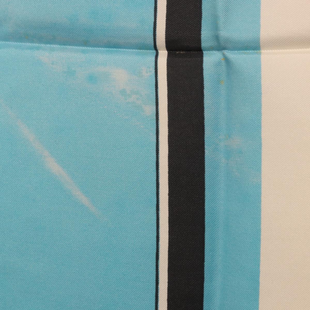 HERMES Carre 90 Scarf Silk Light Blue Auth 190196