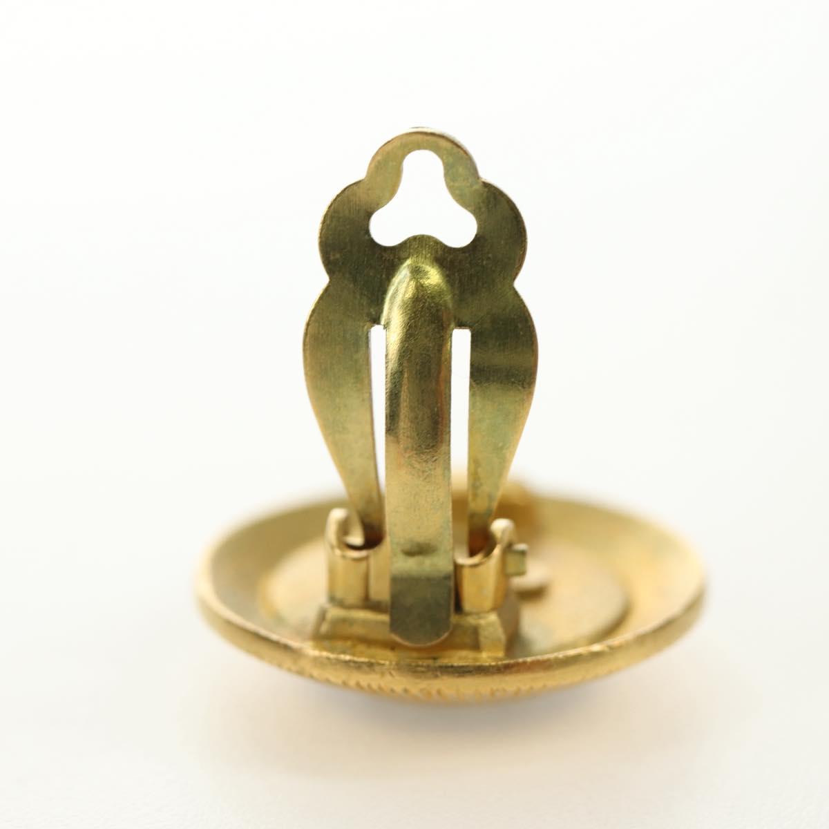 CHANEL COCO Mark Earring metal Gold Tone CC Auth 190201M