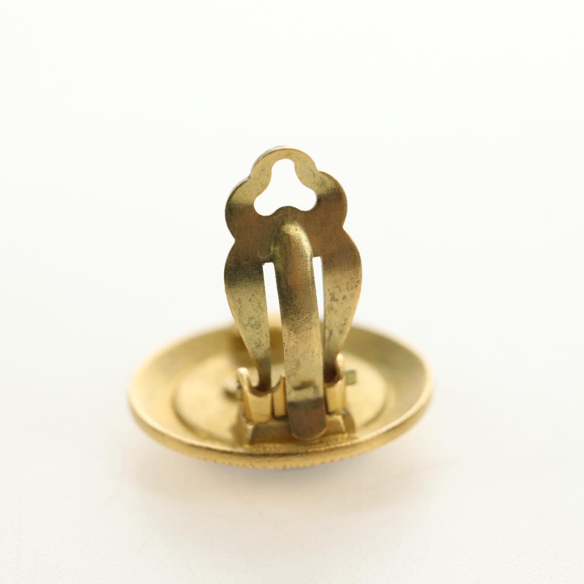 CHANEL COCO Mark Earring metal Gold Tone CC Auth 190201M