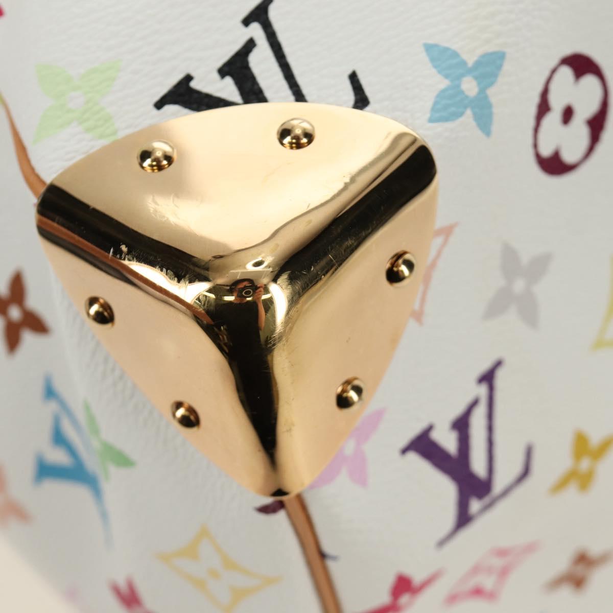 LOUIS VUITTON Monogram Multicolor Keepall 45 Bag White M92641 LV Auth 190220SAV