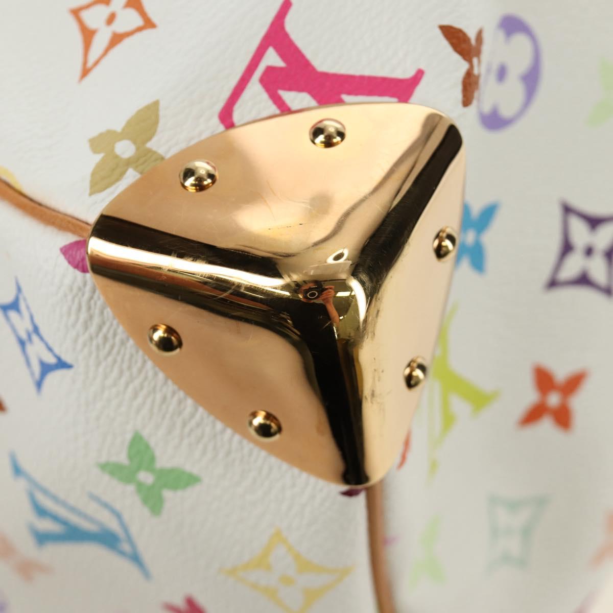 LOUIS VUITTON Monogram Multicolor Keepall 45 Bag White M92641 LV Auth 190220SAV