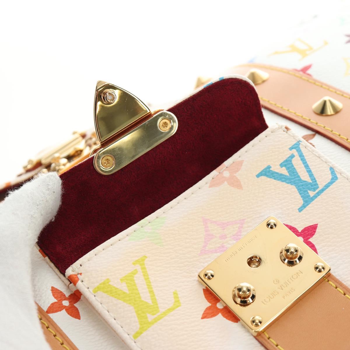 LOUIS VUITTON Monogram Multicolor Keepall 45 Bag White M92641 LV Auth 190220SAV