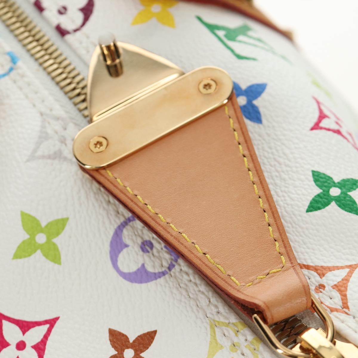 LOUIS VUITTON Monogram Multicolor Keepall 45 Bag White M92641 LV Auth 190220SAV