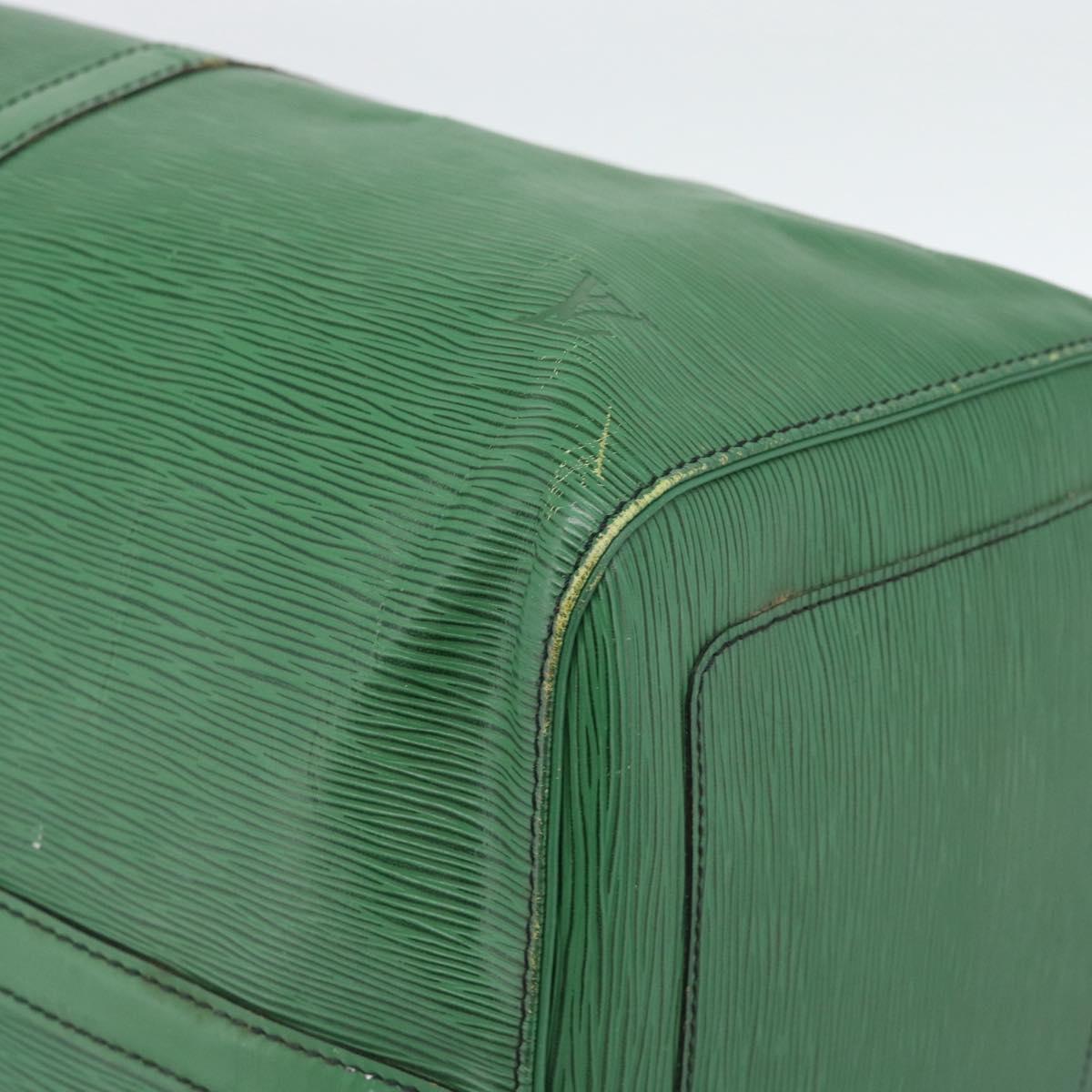 LOUIS VUITTON Epi Keepall 55 Boston Bag Green M42954 LV Auth 190222