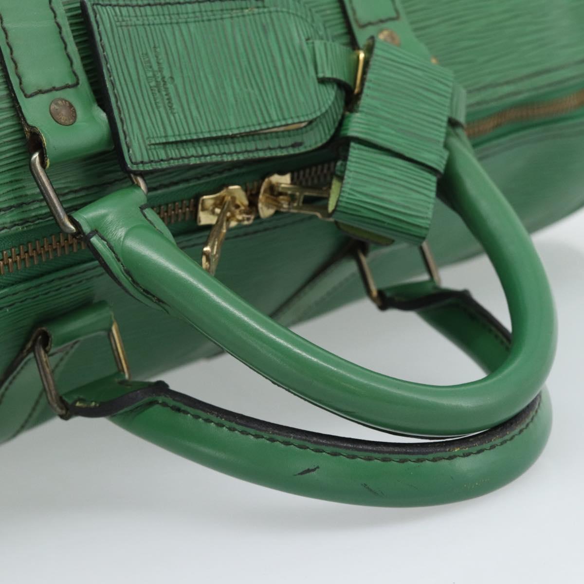 LOUIS VUITTON Epi Keepall 55 Boston Bag Green M42954 LV Auth 190222