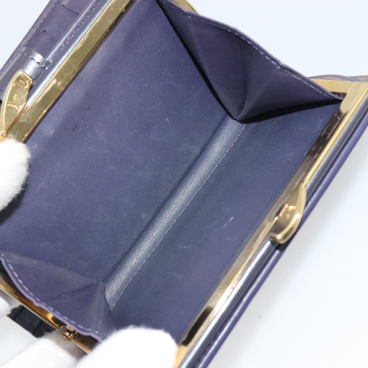 LOUIS VUITTON Vernis Porte Monnaie Viennois Wallet Violet LV Auth 190224A