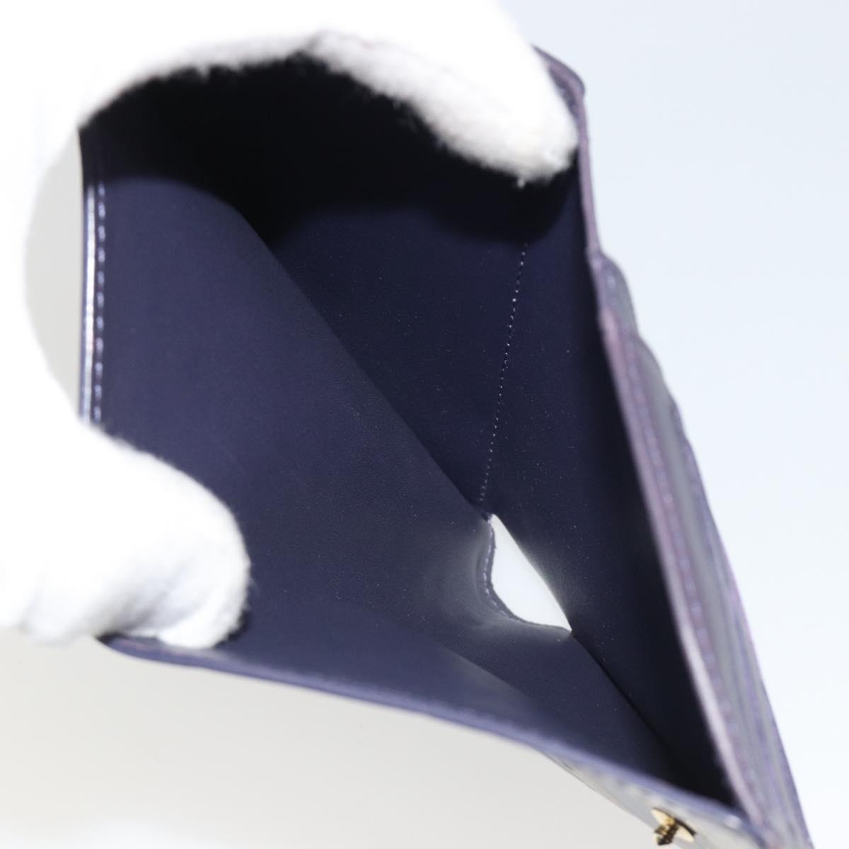 LOUIS VUITTON Vernis Porte Monnaie Viennois Wallet Violet LV Auth 190224A