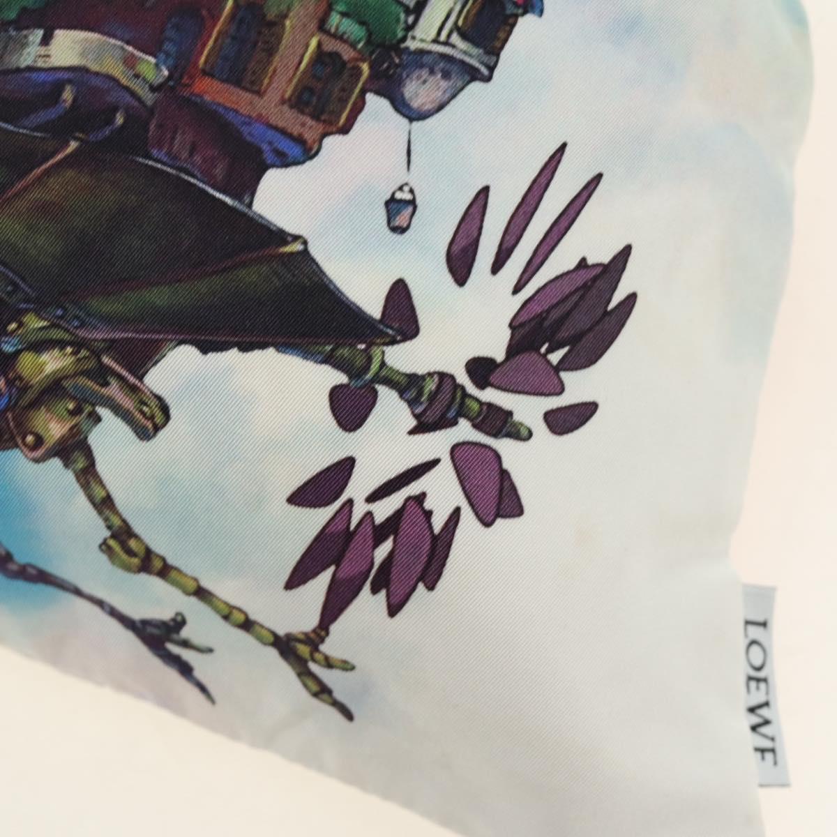 LOEWE Ghibli Collaboration Howl's Moving Castle Pouch Canvas Blue Auth 190232SM