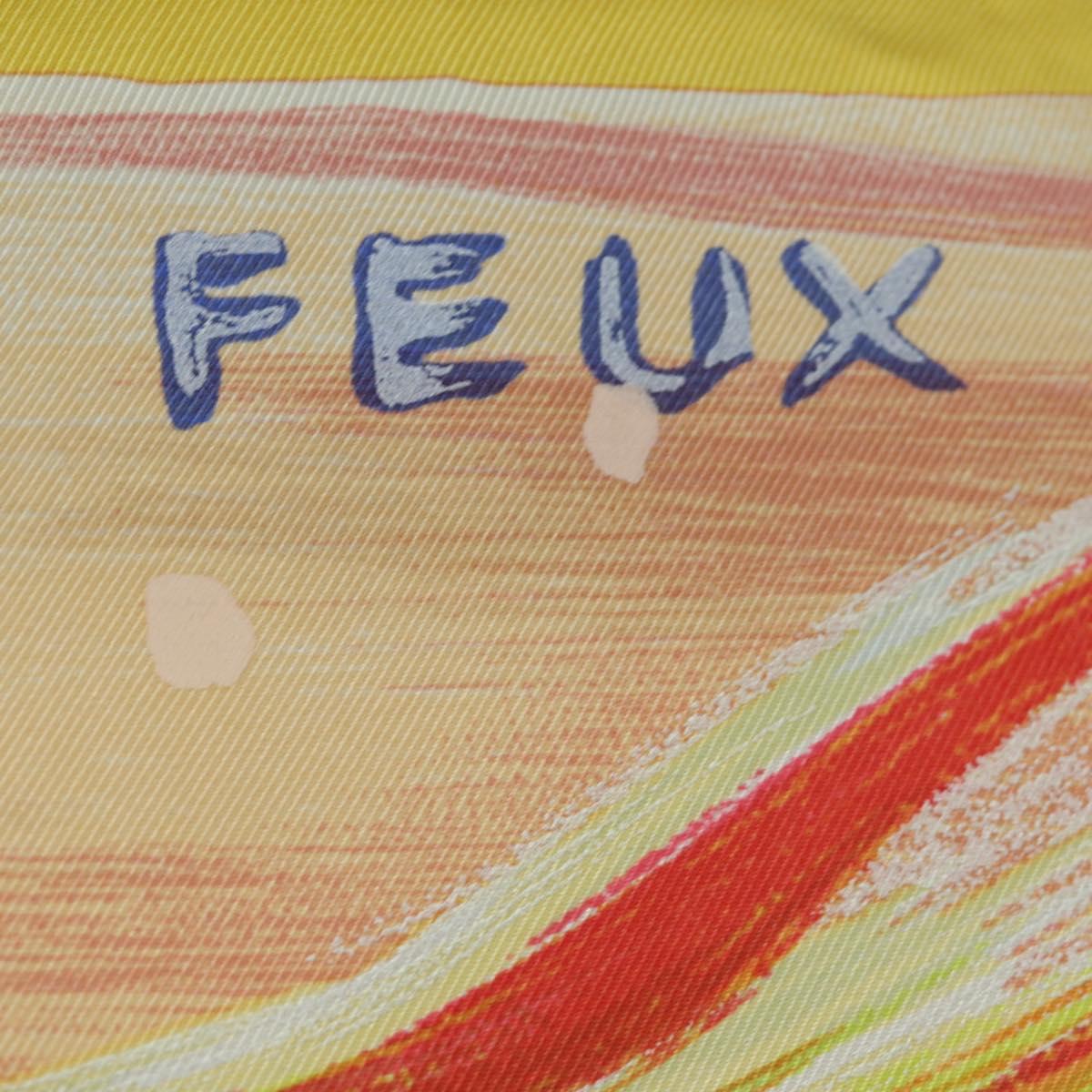 HERMES Carre 90 Scarf ”FEUX DU CIEL"" Silk Pink Auth 190239M