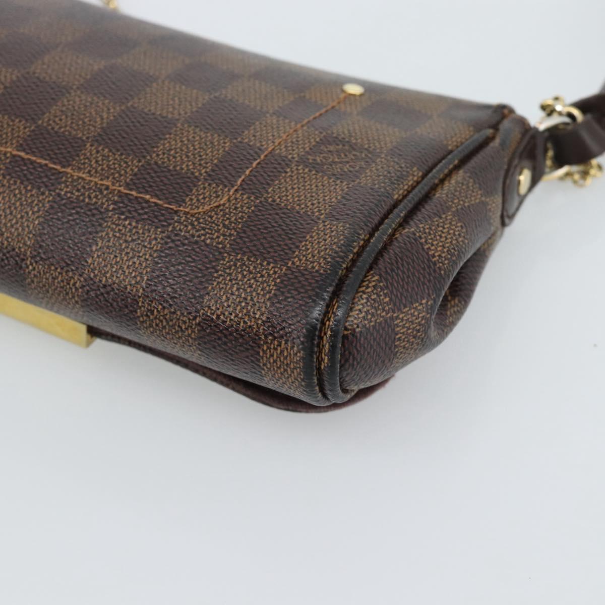 LOUIS VUITTON Damier Ebene Favorit PM Shoulder Bag 2way N41276 LV Auth 190240