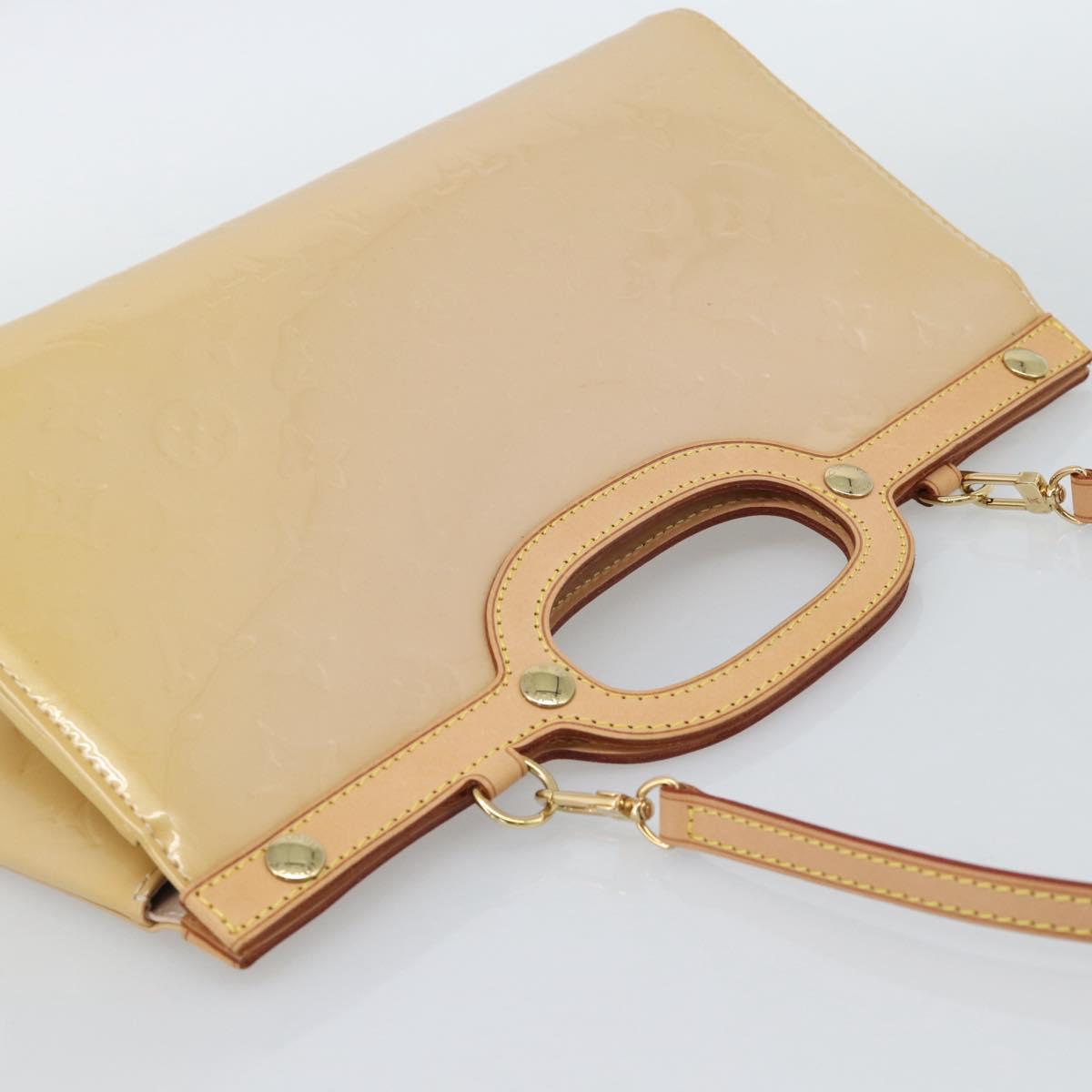 LOUIS VUITTON Vernis Roxbury Drive Bag 2way Rose flow lantern M91391 Auth 190251