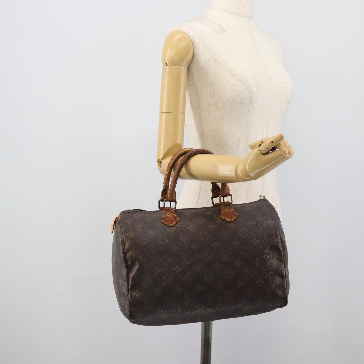LOUIS VUITTON Monogram Speedy 30 Hand Bag M41526 LV Auth 190274
