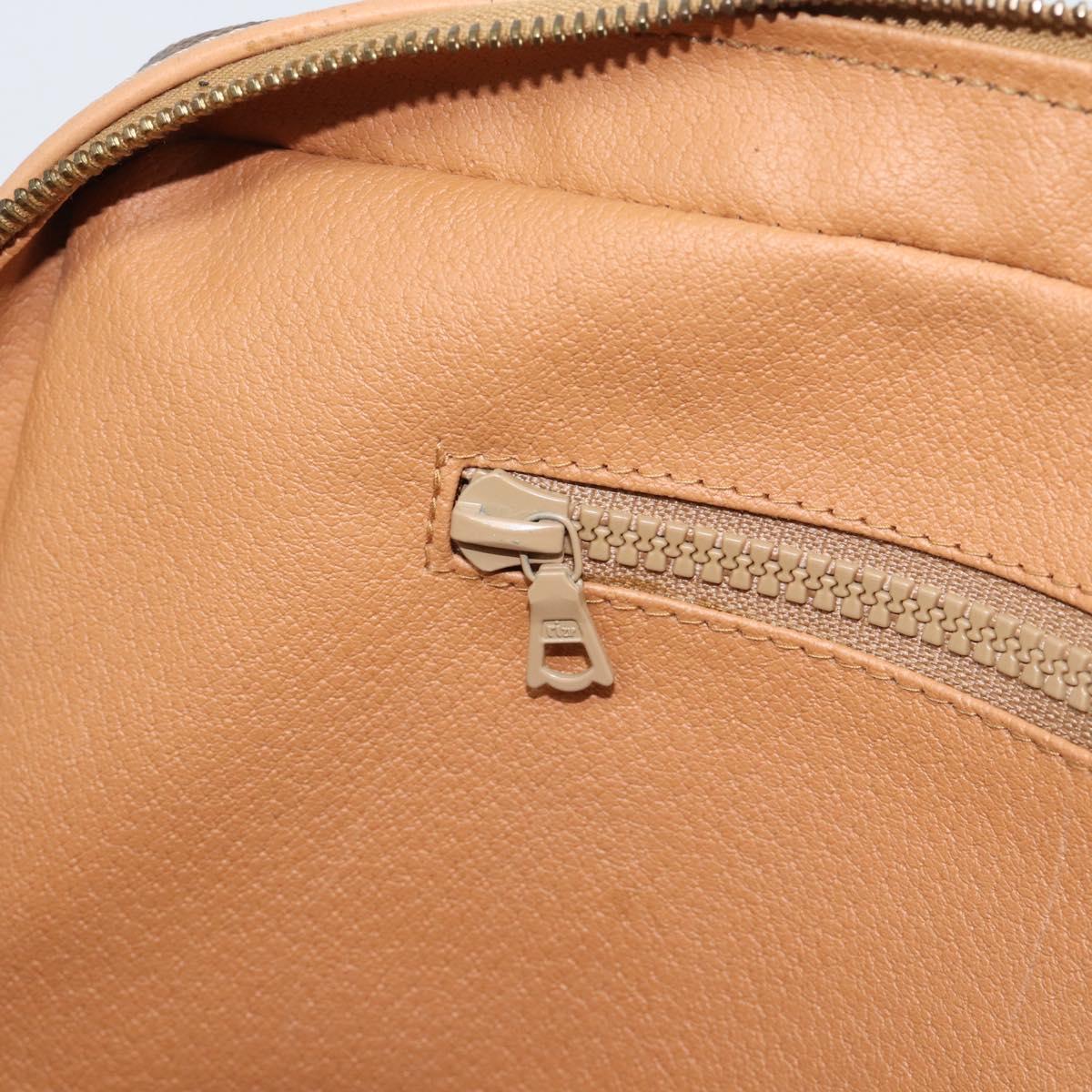 CELINE Macadam Canvas Business Bag PVC Leather Brown Gold Auth 190276