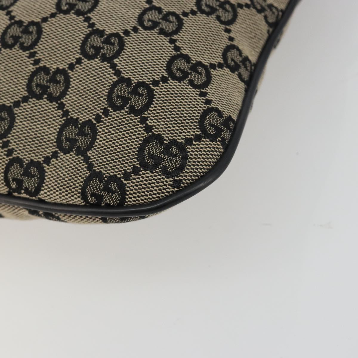 GUCCI GG Canvas Shoulder Bag Navy Gold 019 0422 Auth 190278A