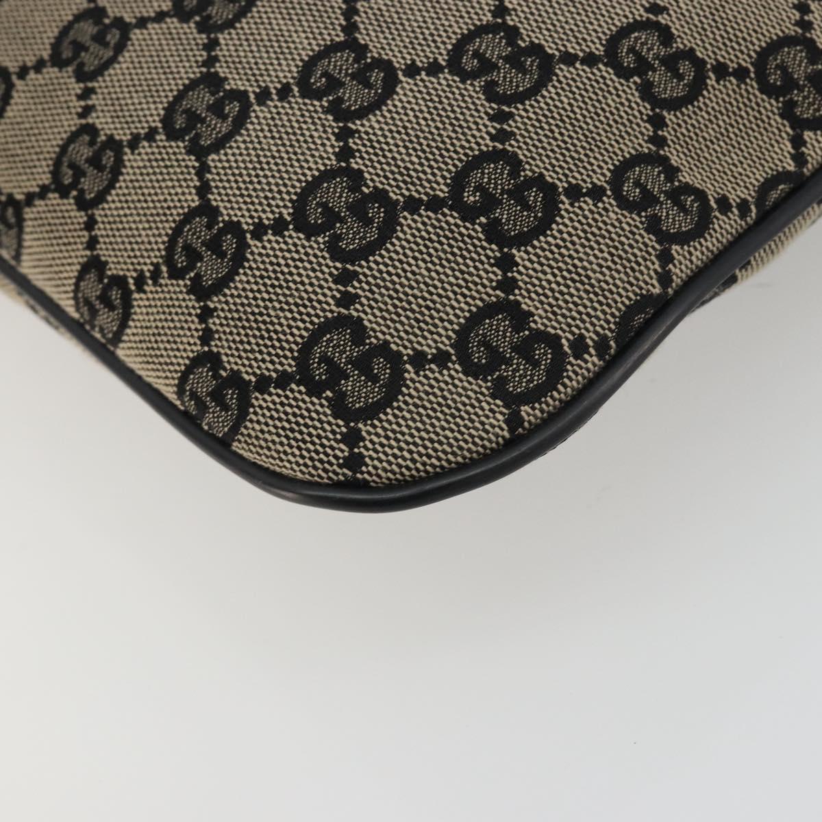 GUCCI GG Canvas Shoulder Bag Navy Gold 019 0422 Auth 190278A