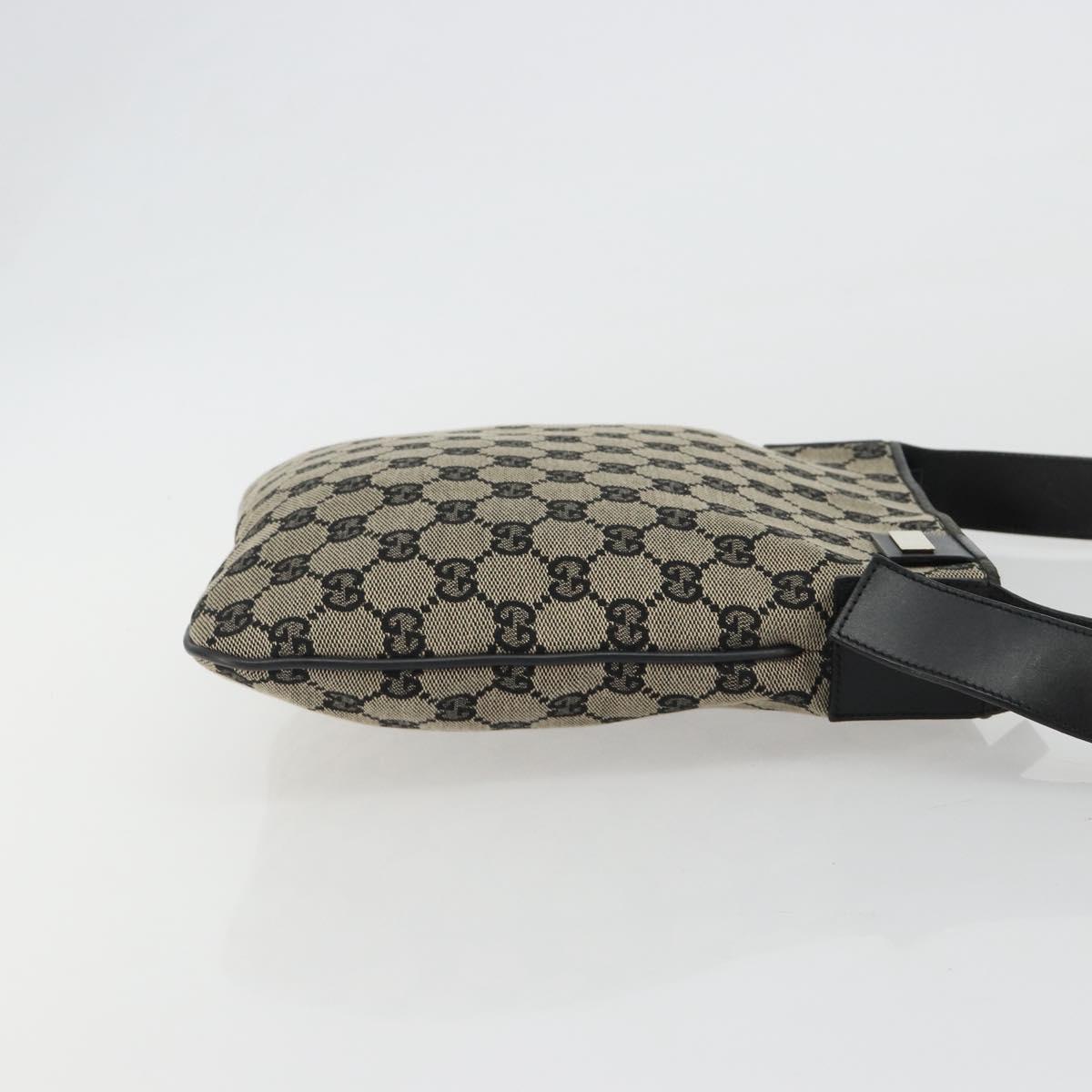 GUCCI GG Canvas Shoulder Bag Navy Gold 019 0422 Auth 190278A