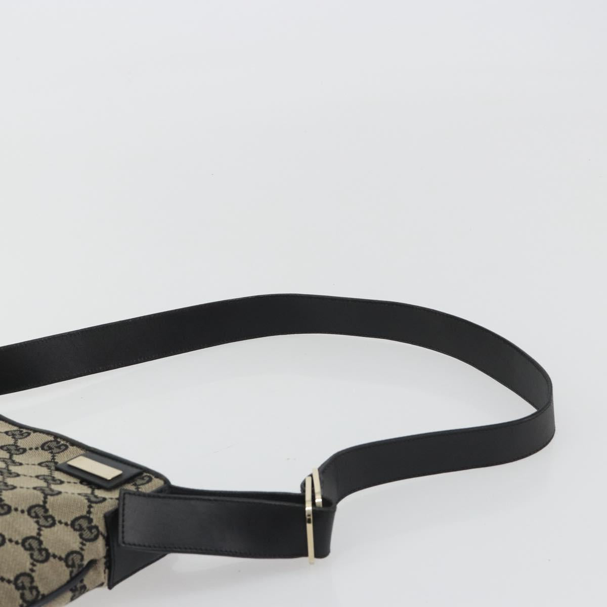 GUCCI GG Canvas Shoulder Bag Navy Gold 019 0422 Auth 190278A