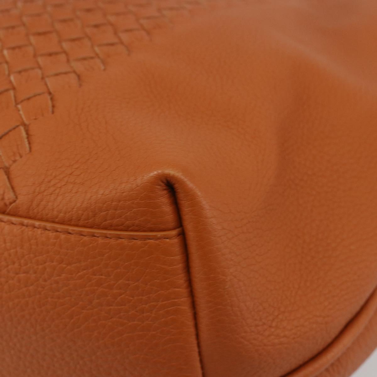 BOTTEGA VENETA INTRECCIATO Tote Bag Leather Orange Auth 190279A