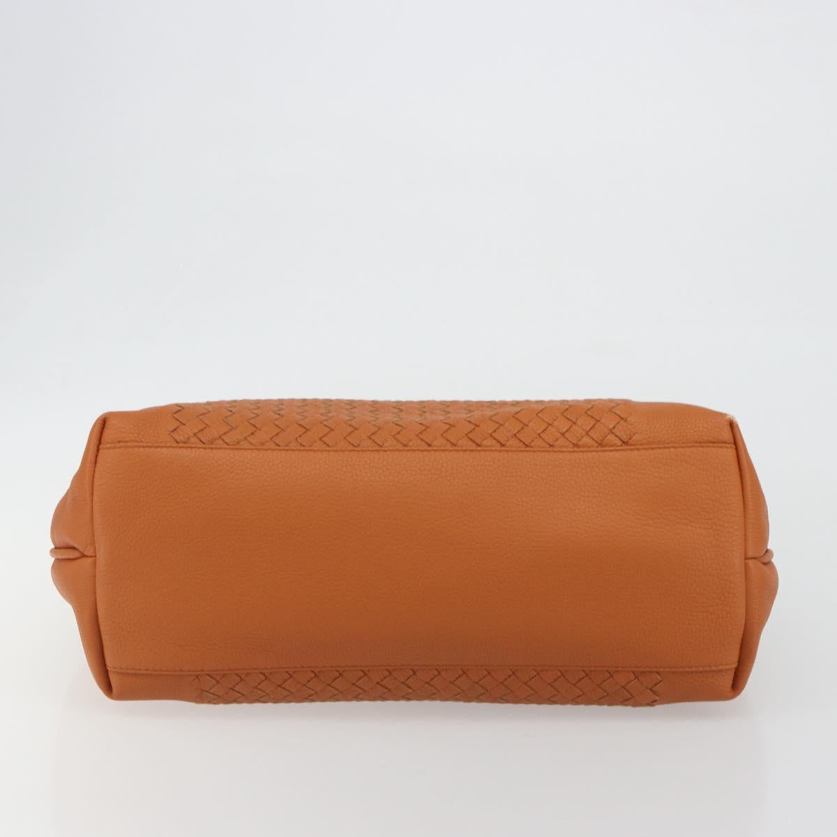 BOTTEGA VENETA INTRECCIATO Tote Bag Leather Orange Auth 190279A