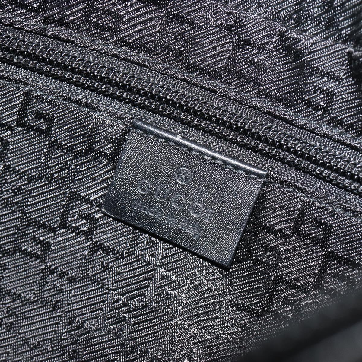 GUCCI GG Canvas Shoulder Bag Black Silver 35098 Auth 190284A