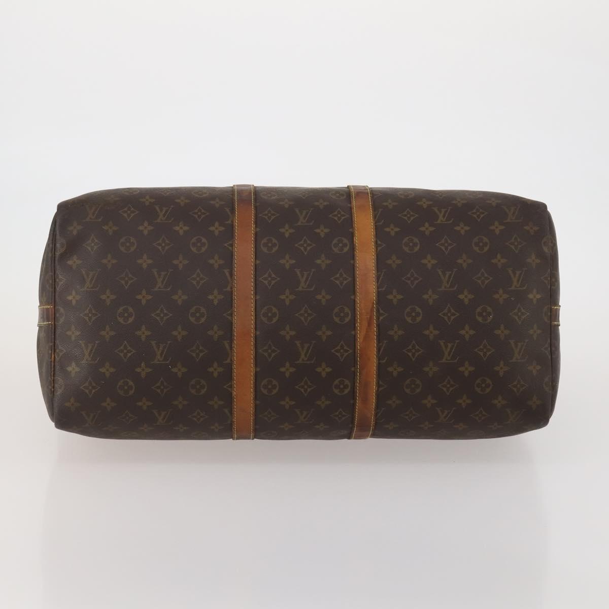 LOUIS VUITTON Monogram Keepall Bandouliere 55 Boston Bag M41414 LV Auth 190288