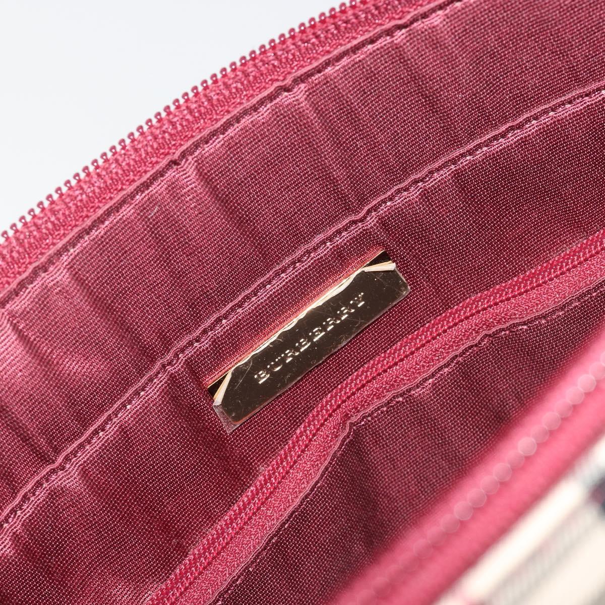 BURBERRY Nova Check Tote Bag Canvas Beige Gold Auth 190293A